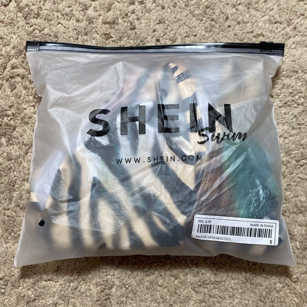 Shein Zebra Stripe & Snakeskin Push Up Bikini Top S - Picture 6 of 7